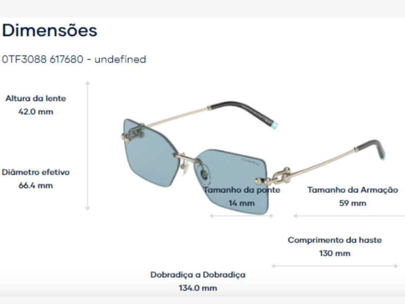 Óculos de Sol Tiffany & Co TF3088 6176/80